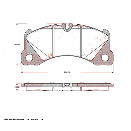 Колодки Porsche Cayenne 3.0 S Hybrid 06.2010- Zimmermann арт. 25007.168.1