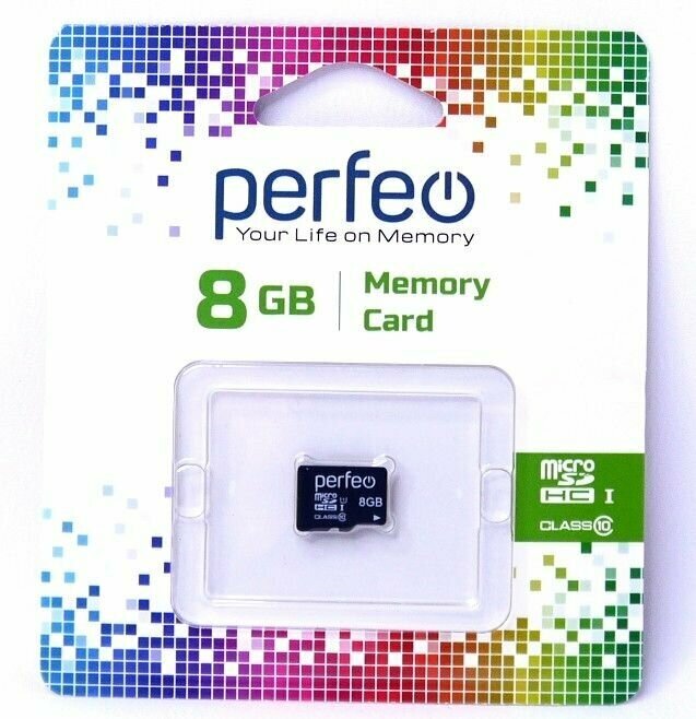 Карта памяти Perfeo microSD 8GB (Cl10) без адаптера