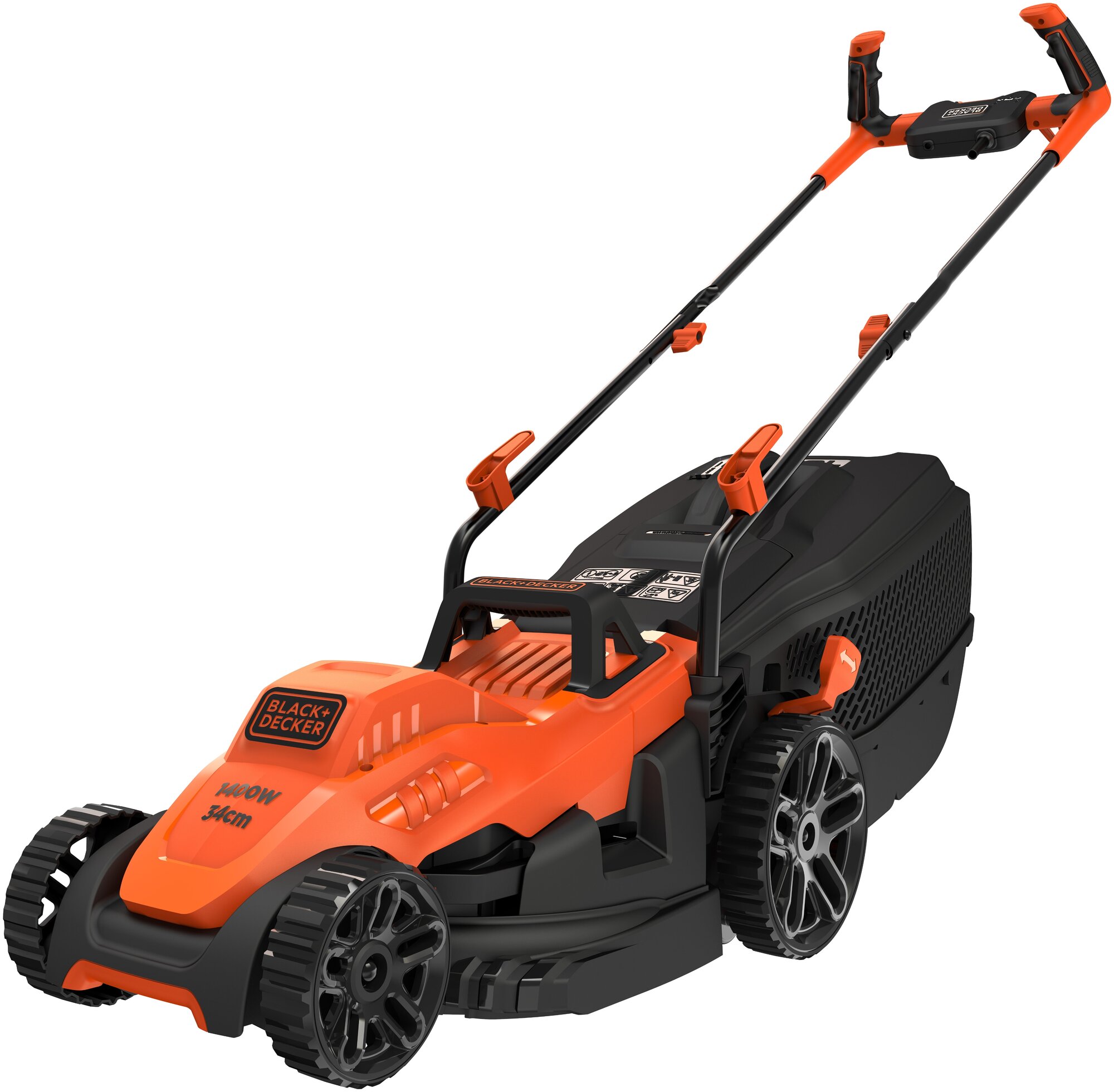 Электрическая газонокосилка BLACK+DECKER BEMW461BH, 1400 Вт, 34 см - фотография № 1