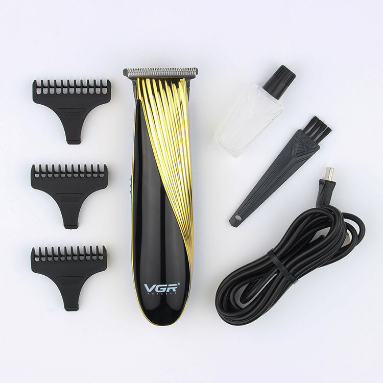 Триммер для бороды и усов VGR V-959 Professional, желтый - фотография № 5