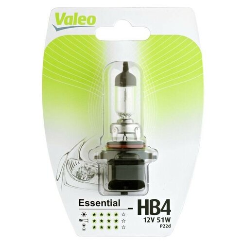 фото Лампа автомобильная накаливания valeo essentials 032015 hb4 12v 51w 1 шт.
