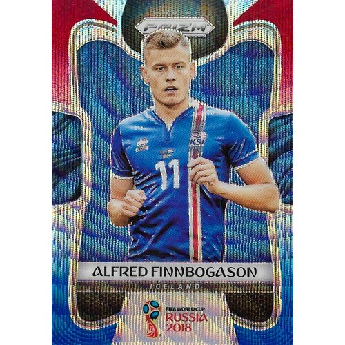 коллекционная карточка panini prizm fifa world cup russia 2018 24 nacer chadli red blue wave s0215 Коллекционная карточка Panini Prizm FIFA World Cup Russia 2018 #101 Alfred Finnbogason - Red Blue Wave S0286