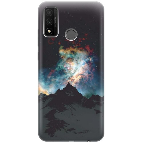 фото Cиликоновый чехол на huawei p smart 2020 / хуавей п смарт 2020 с принтом "горы и звезды" gosso