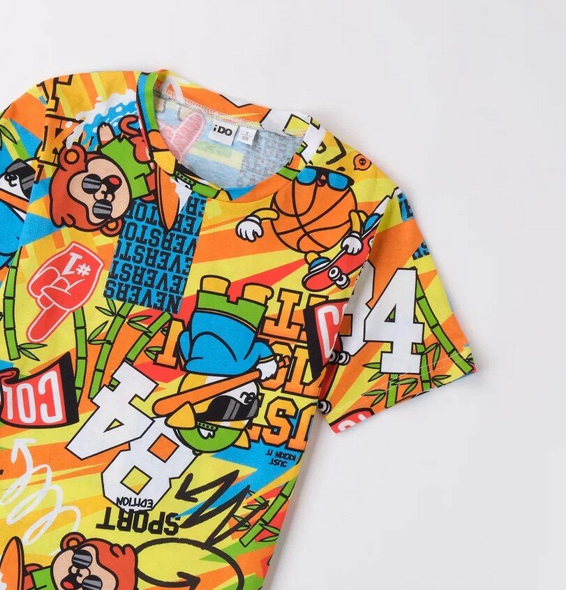 Футболка Ido, размер XL, белый/мультиколор — фото 1