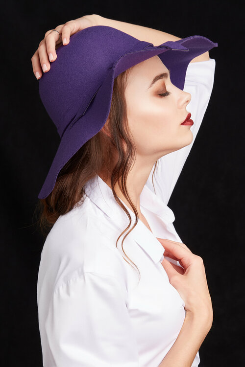 Шляпа классический Nothing but Love, демисезон/зима, размер 56/58, фиолетовый