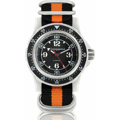 фото Наручные часы восток мужские наручные часы восток командирские 18087а, оранжевый