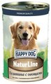 Влажный корм для собак Happy Dog NaturLine, телятина, с овощами 