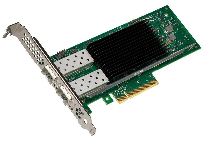 Сетевой адаптер Intel Ethernet Network Adapter E810-XXVDA2, 2xSFP28 ports, 25GbE, PCI-E x8, 1 year (E810XXVDA2G1P5) - фото №1