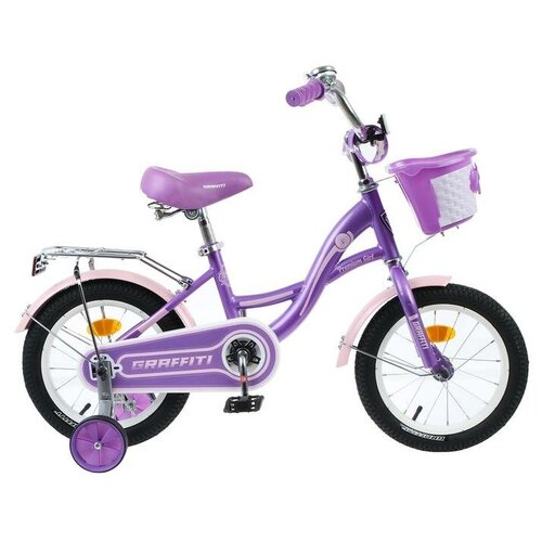 фото Велосипед 14" graffiti premium girl, цвет сиреневый/розовый 4510672