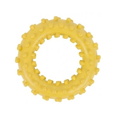 фото Зооник игрушка для собак кольцо с шипами №1, 5,6см (си80) желтый, 0,010 кг, 16490 (42 шт)