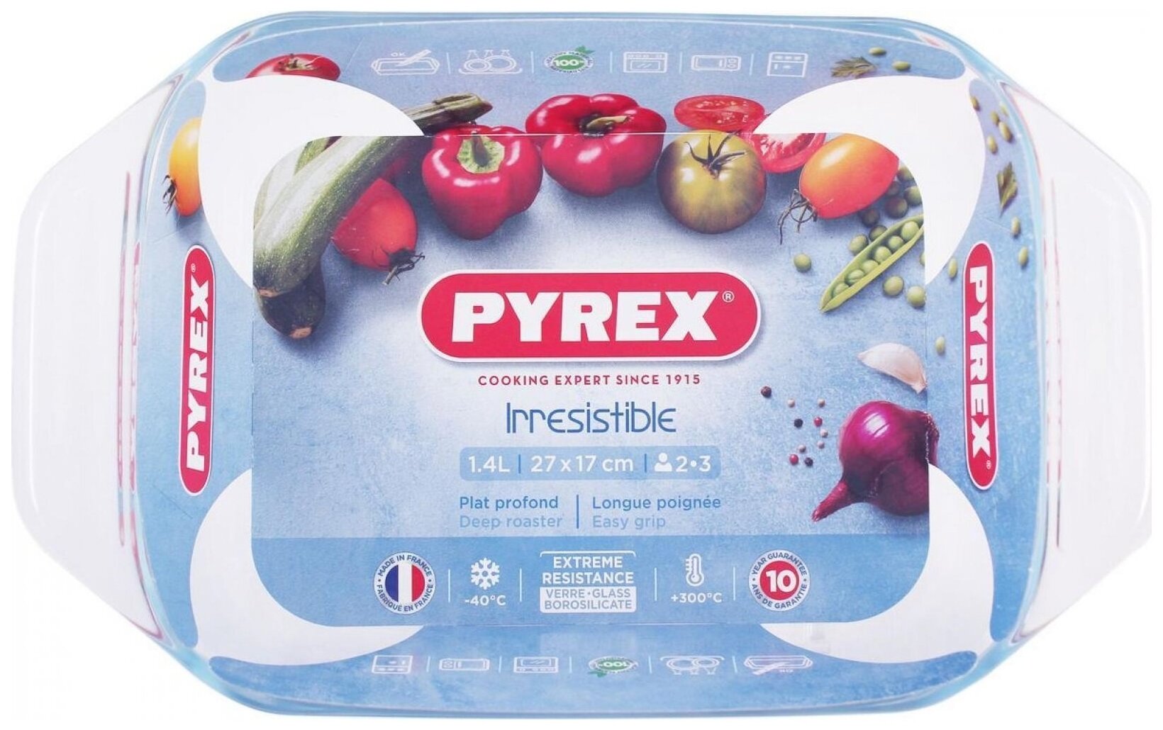 Блюдо для запекания Pyrex Irresistible, прямоугольное, 27х17 см