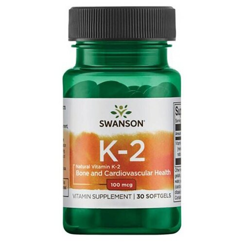 Swanson Vitamin K2 - Natural 100 mcg, 30 капс.