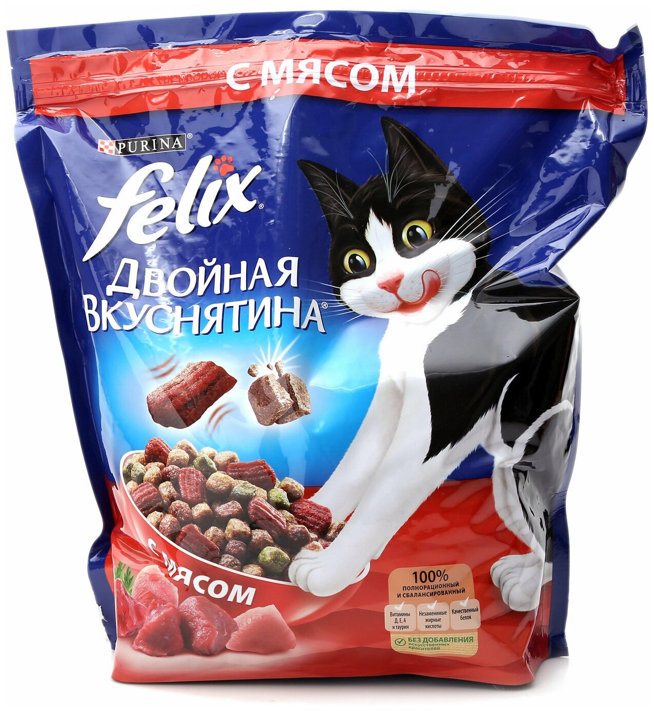 Сухой корм Felix® Двойная Вкуснятина® для взрослых кошек, с мясом 1.3 кг - фотография № 9