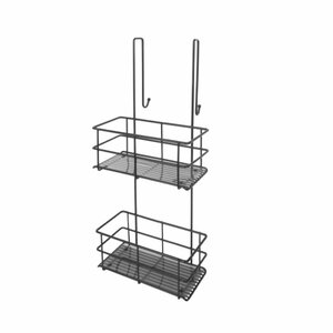 Полка для ванной Swensa Caddy, 2-х ярусная, навесная, 25,5 x 18 x 59 см, черная