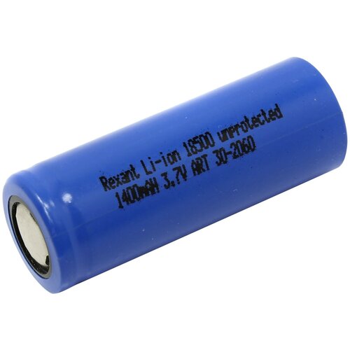 Аккумулятор Li-Ion 1400 мА·ч 3.7 В REXANT 18500 30-2060, в упаковке: 1 шт. аккумулятор li ion 18500 1400 mah rexant 30 2060 unprotected 3 7 в
