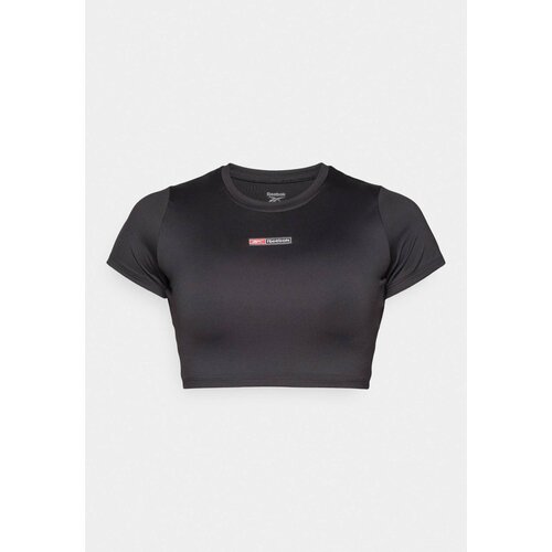 Топ Reebok LUX BOLD CROP TEE, размер XL, черный топ reebok lux bold crop tee размер xl черный