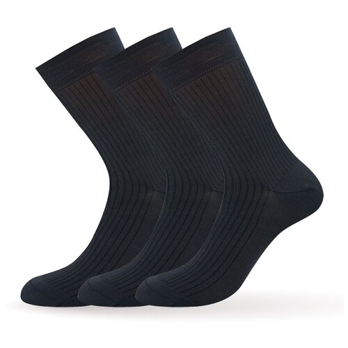 фото Мужские носки omsa, 1 пара, 3 уп., классические, нескользящие, размер 42-44, серый