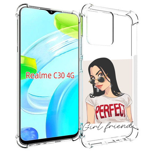 Чехол MyPads Девушка-с-сережками женский для Realme C30 4G / Narzo 50i Prime задняя-панель-накладка-бампер чехол mypads девушка с прической женский для realme c30 4g narzo 50i prime задняя панель накладка бампер