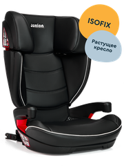 Автокресло JUNION Croco группа 2/3 (15-36 кг), Isofix, чёрный