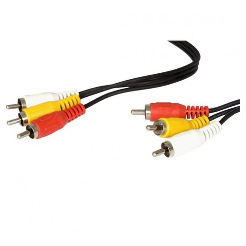 Кабель 3x RCA (M) - 3x RCA (M), 5м, Buro (BAAC027-5) кабель 3 5 jack 3xrca 1 5 м