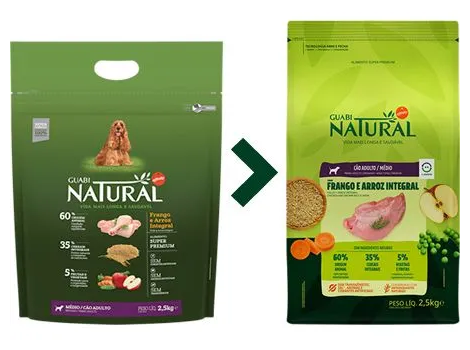 Guabi Natural Dog Adult Сухой корм для взрослых собак средних пород, цыпленок и коричневый рис, 12 кг - фото №2
