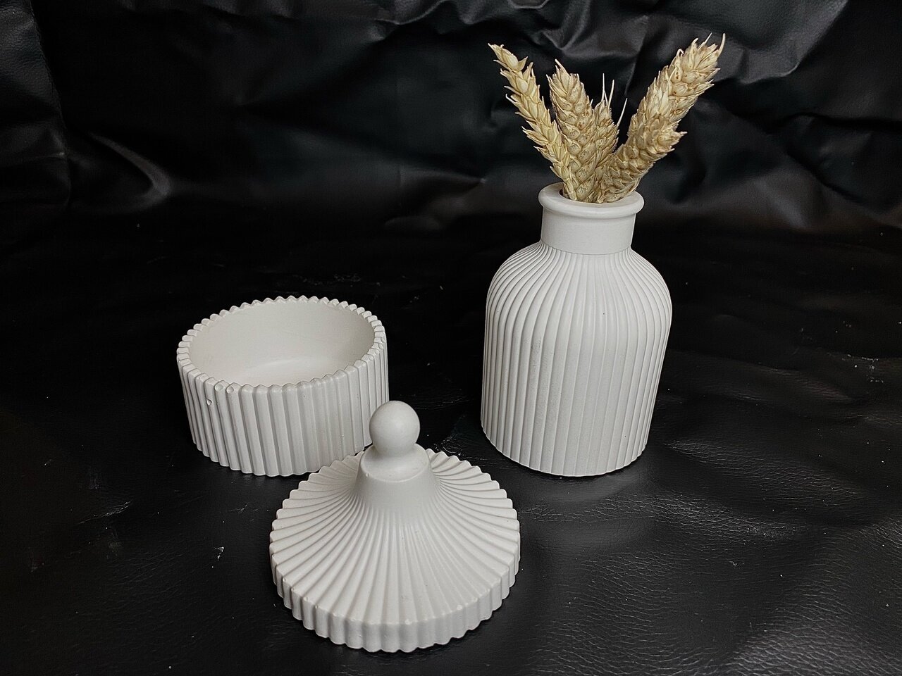 Подарочный набор для женщин/Декор для дома из гипса, ваза, шкатулка