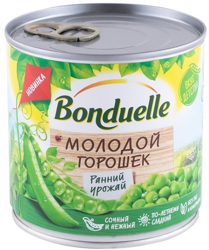 Горошек консервированный Bonduelle, молодой, 400 г