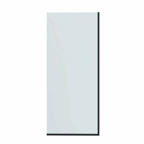 Шторка для ванной Benetto BEN-403_BL_C фиксированная, стекло прозрачное, профиль черный матовый