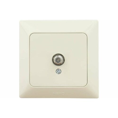 Розетка спутниковая (F-KONNEKTOR) EKO), IP20 крем