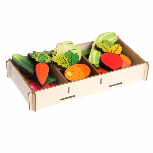 набор овощи на магнитах в коробке 16 деталей Набор «Овощи на магнитах» в коробке, 16 деталей