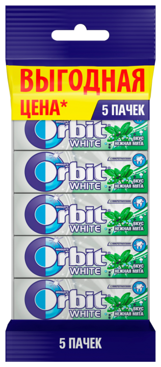 Orbit Бел.неж.мята 13.6g (5шт) - фотография № 1