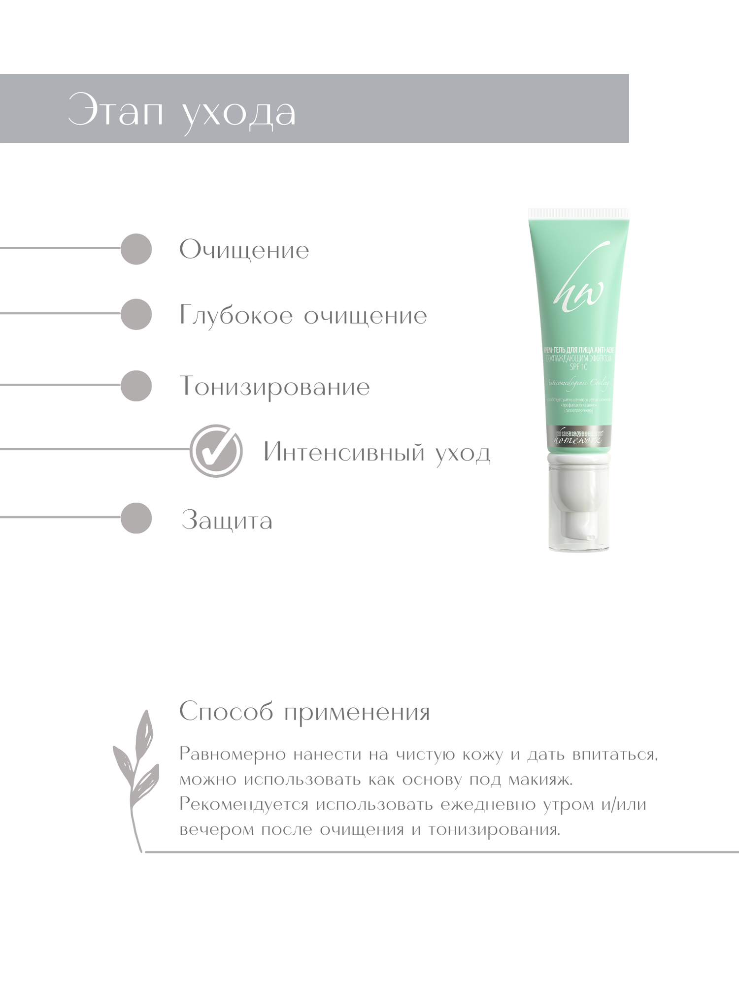 Premium Крем-гель Anti-acne с охлаждающим эффектом