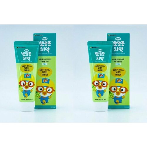 Pororo Зубная паста для детей от 3 лет с пониженным содержанием фтора со вкусом ананаса 90 гр 2 шт 954₽