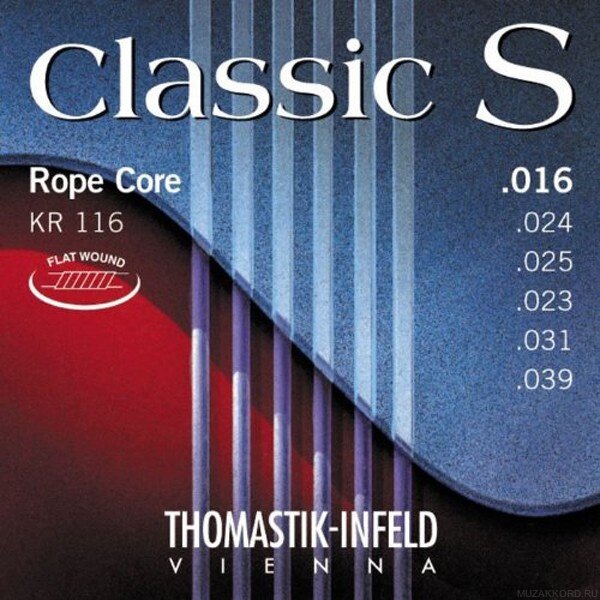 THOMASTIK KR116 Classic S струны для классической гитары, сталь/нейлон и посер. медь, 16-39