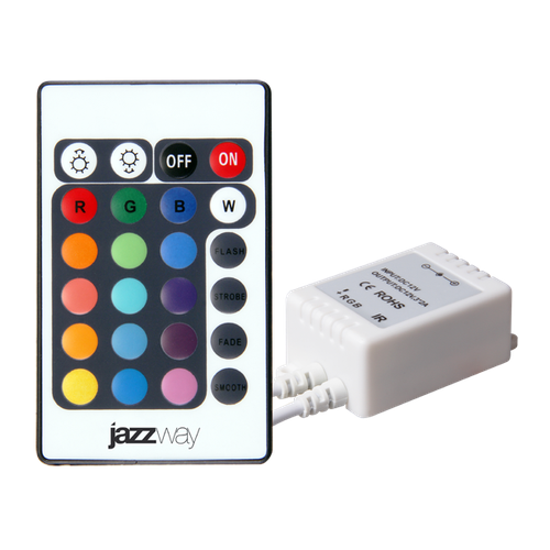 контроллёр jazzway rgb zc 1000rc 12в 3х2а 72вт ir 3327385 Jazzway Контроллер RGB ZC-1000RC 12V 3x2А = 72w (IR) .3327385 (68 шт.)