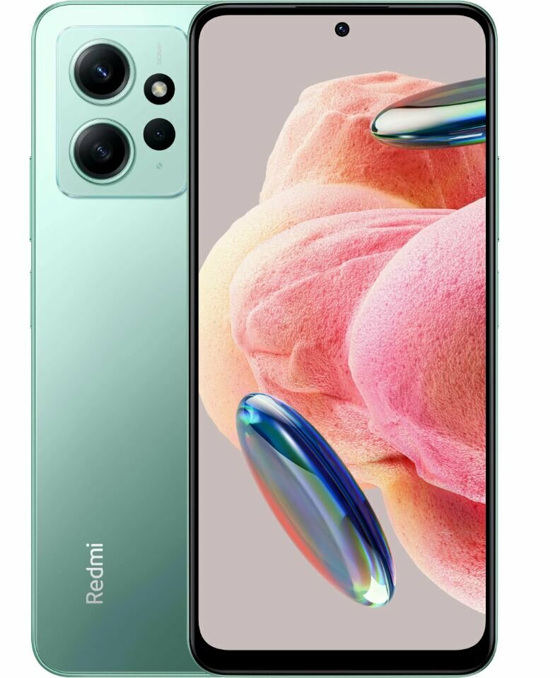 Смартфон Xiaomi Redmi Note 12 4G 6/128 ГБ Global, Dual nano SIM, mint green