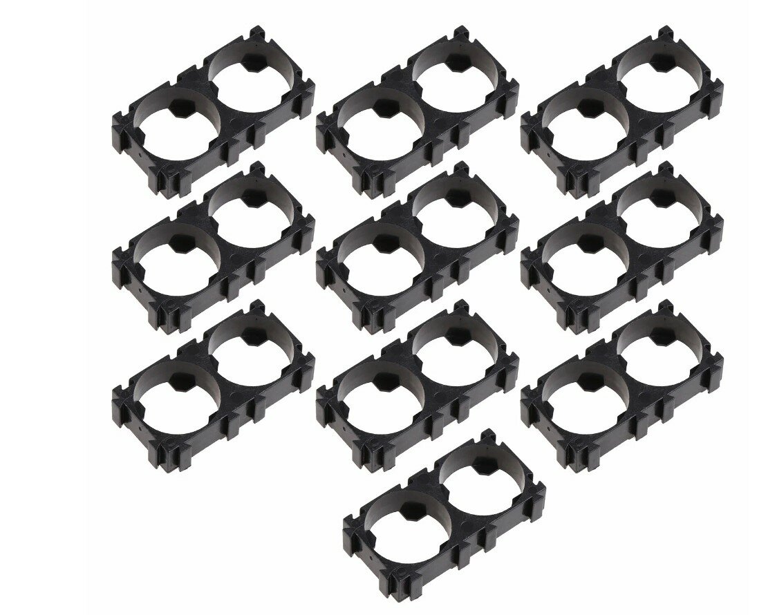 фото Двойной Держатель для литиевой батареи, ячейка / холдер для 18650, 1x2 (10 штук)