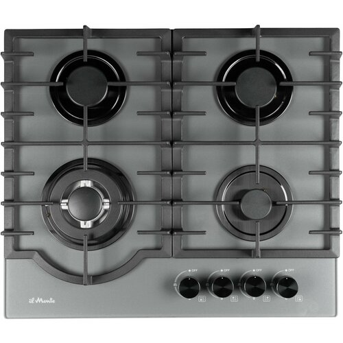 Варочная панель газовая 60 см Газ-контроль Автоподжиг Турбо-конфорка WOK Закаленное стекло il Monte BH-615G 2535300₽