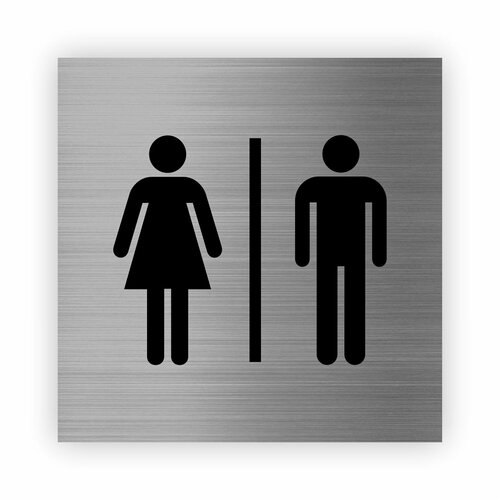 Общий туалет табличка Point 112*112*1,5 мм. Серебро мужской туалет табличка point 112 112 1 5 мм серебро