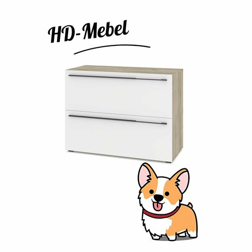 Тумба STONE С81 Серый дуб/Белый