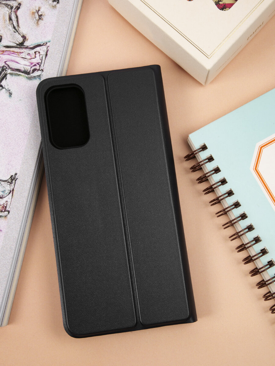 Чехол Red Line для Xiaomi Redmi Note 10T с застежкой на магнитах Black УТ000026297 - фото №1