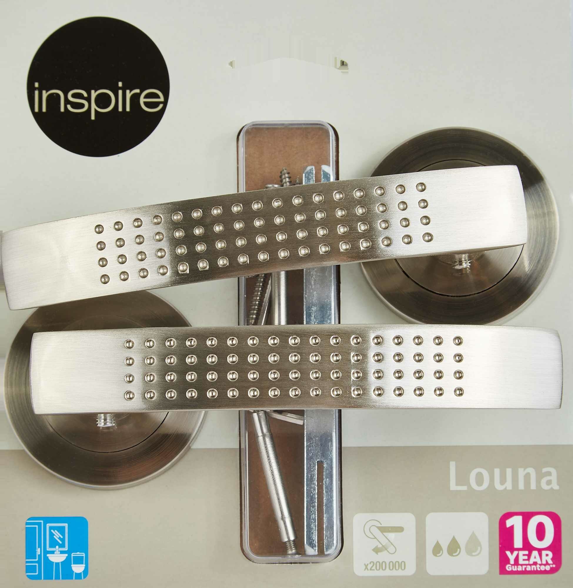 Дверные ручки Inspire Louna без запирания, комплект, цвет никель - фото №2