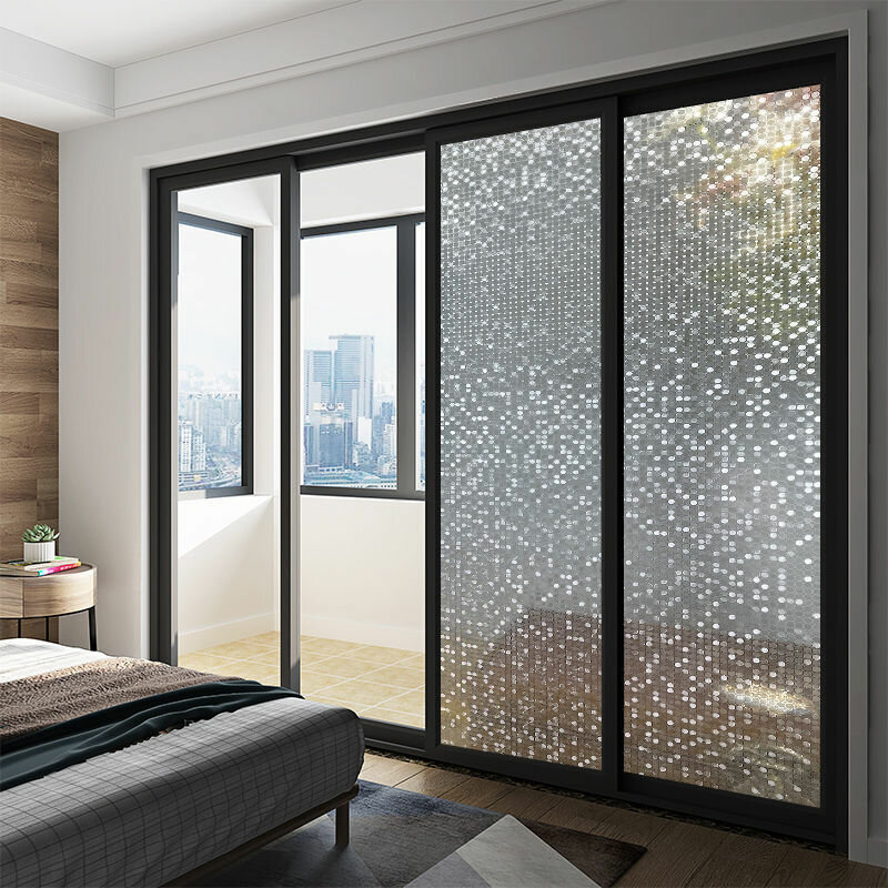 фото Самоклеящаяся пленка для окон 3 м*40 см "Радужная геометрия", защита от солнца и любопытных взглядов.