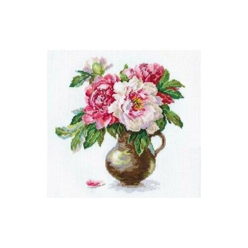 Набор для вышивания крестом Цветущий сад. Пионы 2-21, 25х26 см, Алиса набор цветущий сад розы и ромашки 30х26 алиса 45689