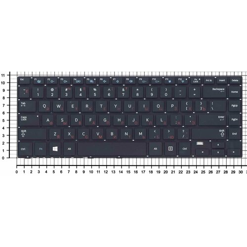 Клавиатура для ноутбука Samsung 470R4E черная с подсветкой