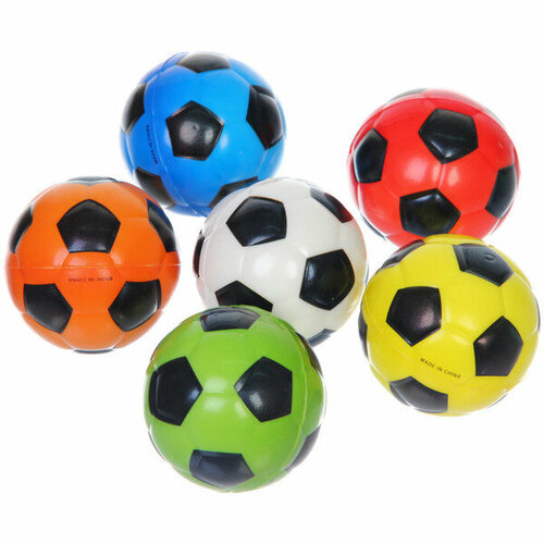 Мяч 63 см Футбол антистресс микс стикер на вложение 120₽