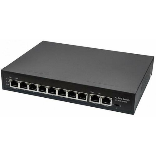 PoE коммутатор Fast Ethernet на 10 RJ45 портов Порты 8 x FE 10100 Base-T с поддержкой PoE IEEE 8023afat 2 x GE 101001000 Base-T Соответ 9483₽