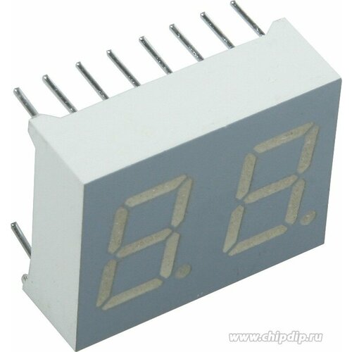 DA04-11GWA, Индикатор зеленый, 10мм 2х7, 8мКд общий анод