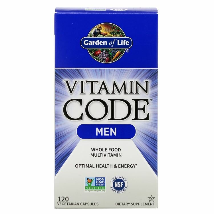 Garden of Life, Vitamin Code MEN, Мультивитамины для мужчин, 120 капсул