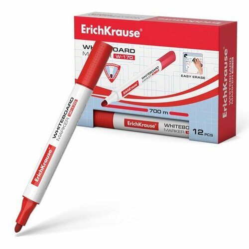 Маркер для досок ErichKrause W-170 20 мм чернила на спиртовой основе красный 471₽
